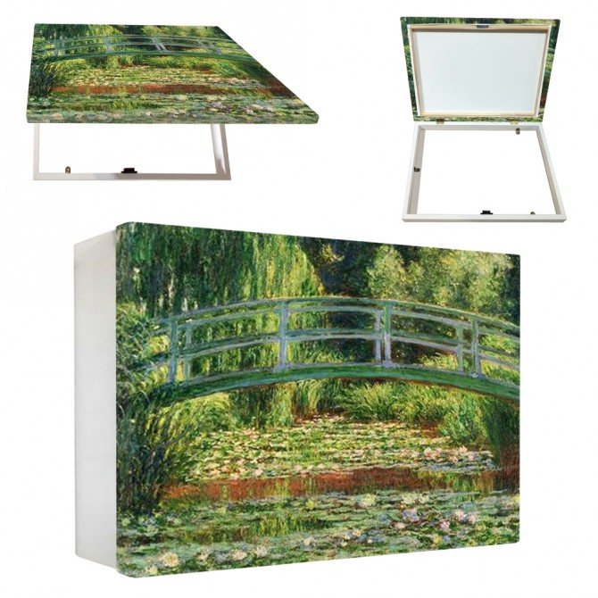 Tapacontador horizontal blanco de Monet - Jardín japonés - Cuadrostock