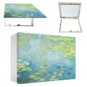 Tapacontador horizontal blanco con cuadro Ninfeas de Monet
