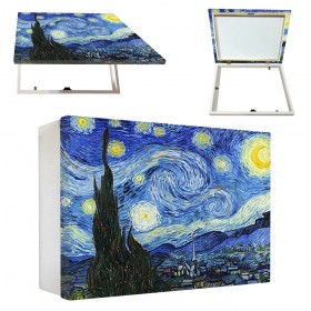 Tapacontador horizontal blanco La noche estrellada de Van Gogh