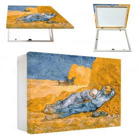 Tapacontador horizontal blanco cuadro siesta de Van gogh