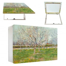 Tapacontador horizontal blanco cuadro de almendro Van Gogh