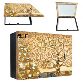 Tapacontador horizontal cajón negro El árbol de la vida de Klimt 02 - Cuadrostock