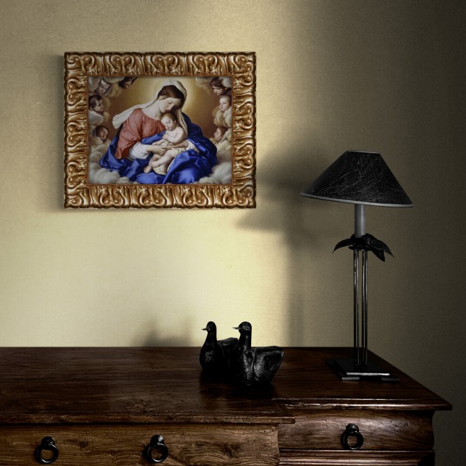 copy of The Madonna and Child In Glory With Cherubs