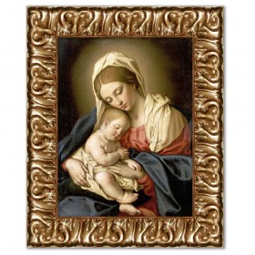 Lienzo con marco dorado - The Madonna and Child