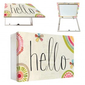 OFERTA Tapacontador horizontal blanco "Hello" - Cuadrostock