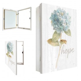 OFERTA Tapa contador vertical blanco con flor y "Hope" - Cuadrostock