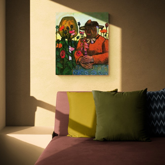 Old Woman in  the garden by Paula Modersohn-Becker