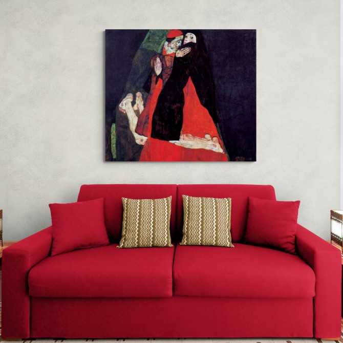 Cardinal and Nun or The caress by Schiele - Cuadrostock