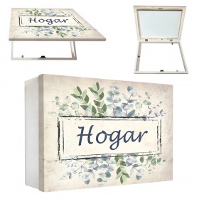 Tapacontador horizontal blanco "Hogar"