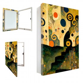 Tapacontador vertical blanco Abstracto - Klimt_01