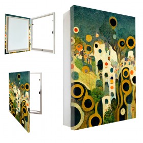 Tapacontador vertical blanco Abstracto - Klimt_02