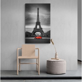28112133 / Cuadro Torre Eiffel y coche rojo