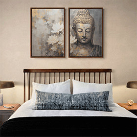 Bed head wall art. Two pieces